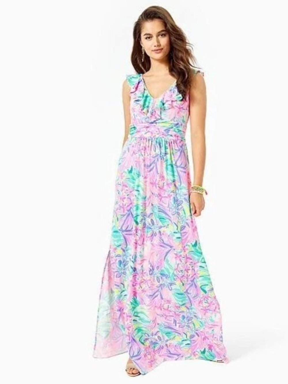Lilly Pulitzer NWT Mirella Maxi Dress It Was All A Dream 🦄 Size LARGE - WOW!!!